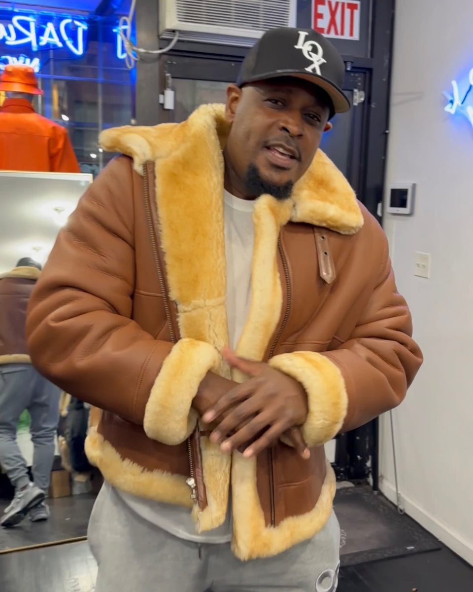 SUNSEA 28th N.M THICKENED w/耳 BLOUSON Bema Jacket 100% Lambskin Leather Classic brown , Vanessa Bruno