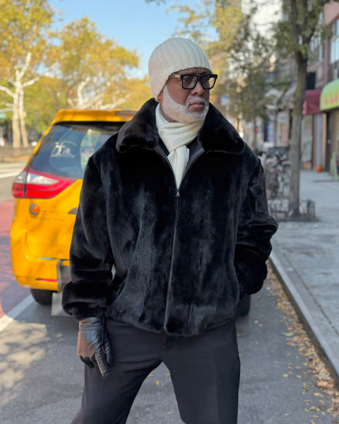 MEN MINK-  BLACK FULL SKIN MINK