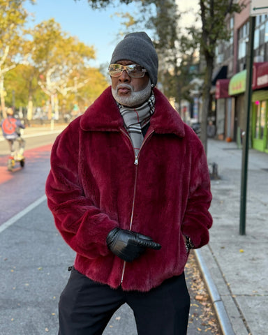 MEN MINK-  WINE FULL SKIN MINK