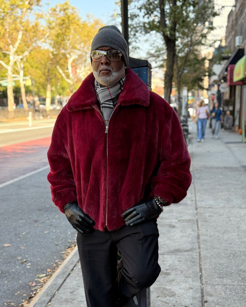 MEN MINK-  WINE FULL SKIN MINK