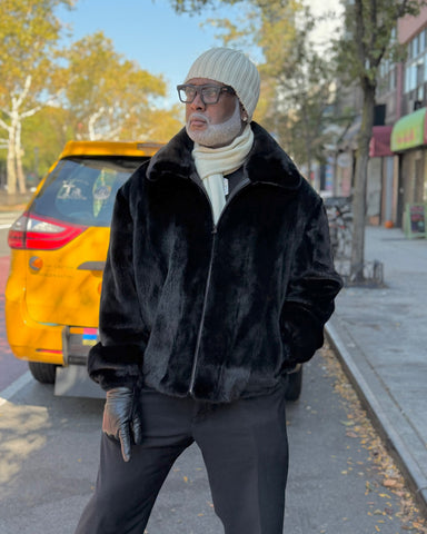 MEN MINK-  BLACK FULL SKIN MINK