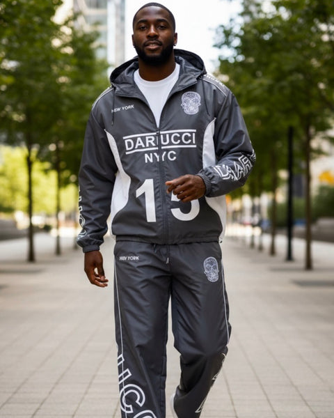 MEN WINDBREAKER- BLACK & WHITE