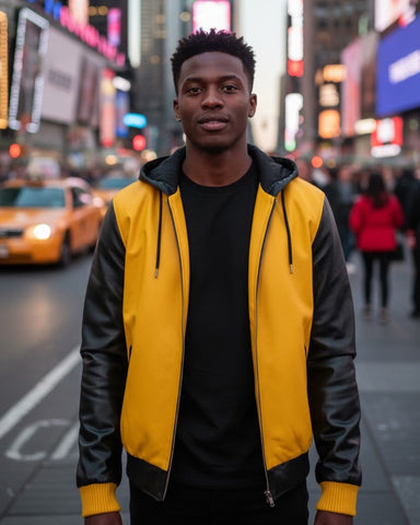 Men 8 ballball jacket | DaRucci Leather | Bomber Leather Jacket