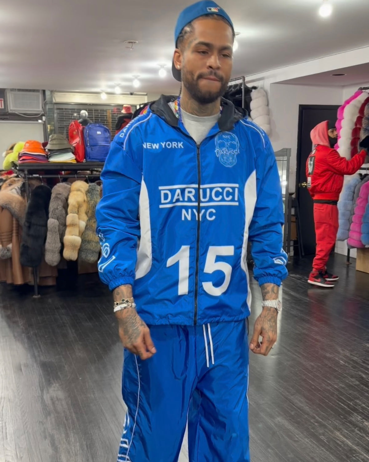 MEN WINDBREAKER- ROYAL BLUE (DAVE EAST EDITION)