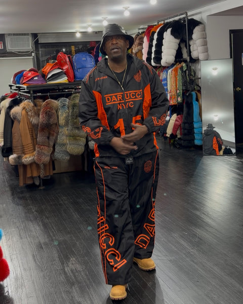 MEN WINDBREAKER- BLACK & ORANGE (TONY YAYO EDITION)