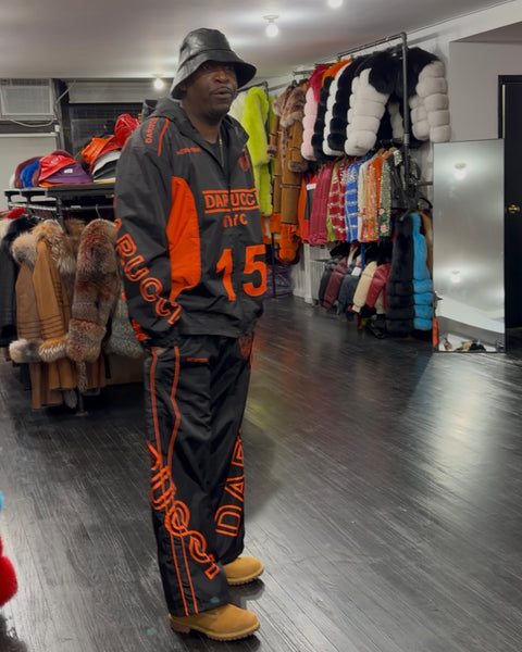 MEN WINDBREAKER- BLACK & ORANGE (TONY YAYO EDITION)