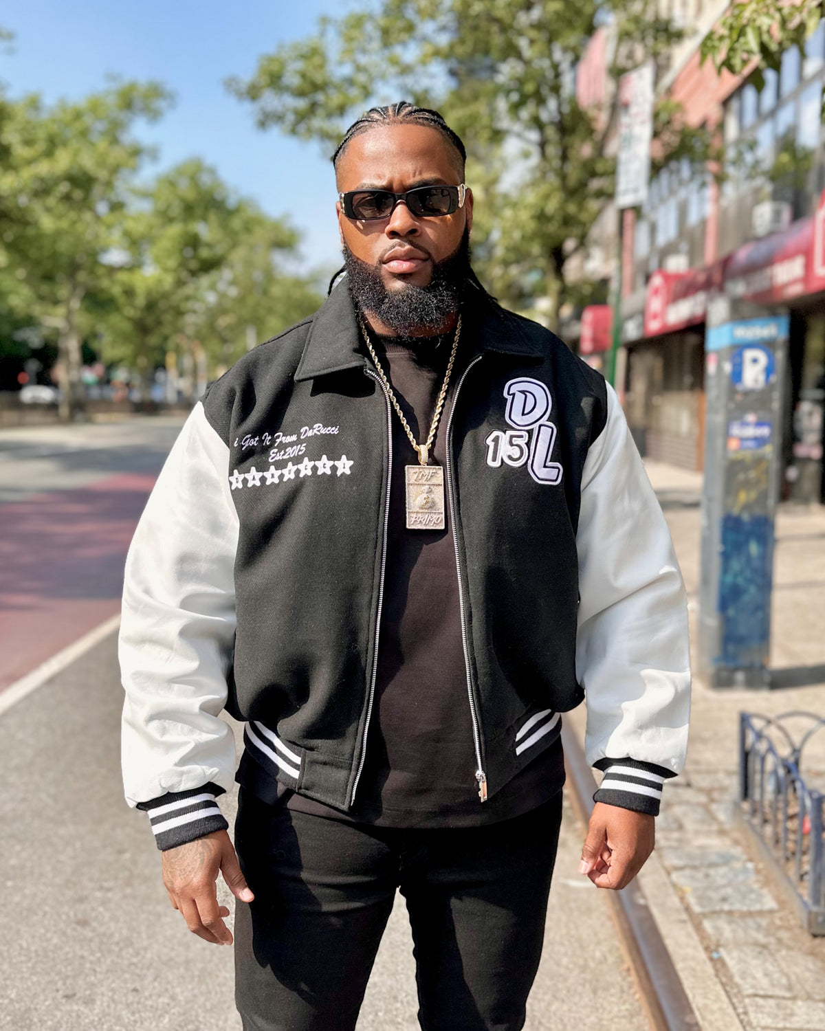 DARUCCI SIGNATURE- BLACK VARSITY JACKET