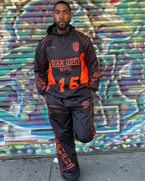 MEN WINDBREAKER- BLACK & ORANGE (TONY YAYO EDITION)