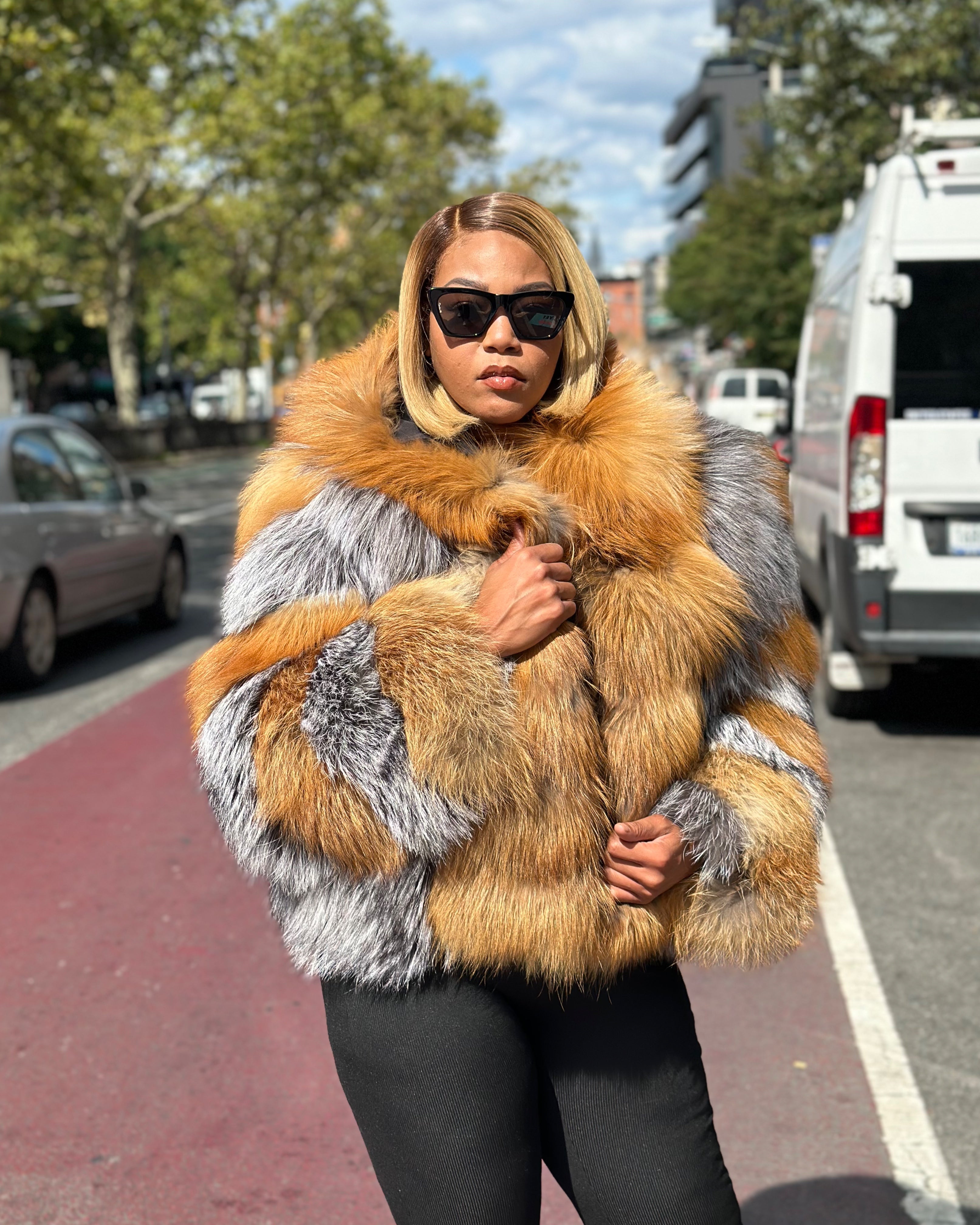 WOMEN FOX FUR- NATURAL RED FOX & SLIVER FOX COMBO – DaRucci Leather