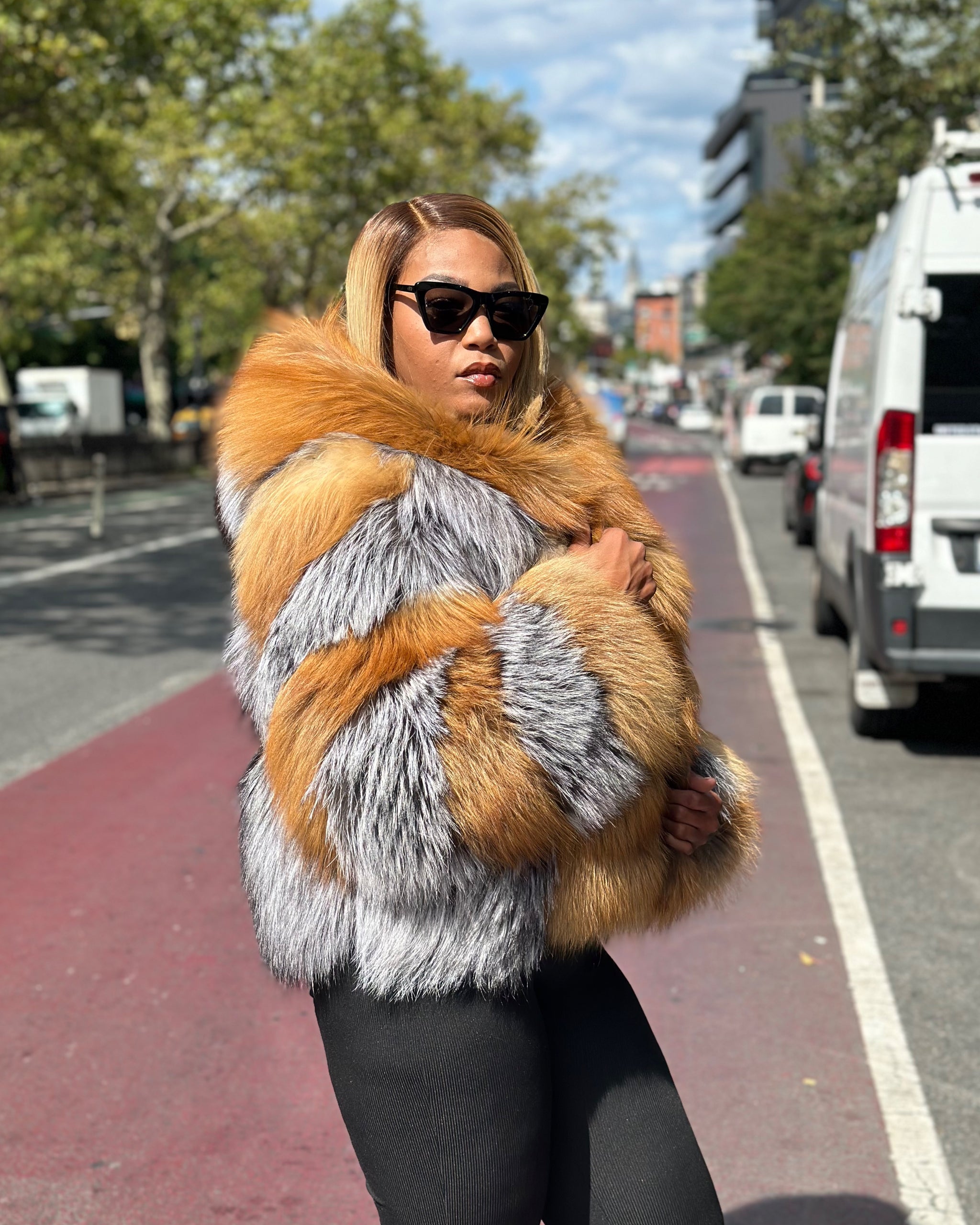 WOMEN FOX FUR- NATURAL RED FOX & SLIVER FOX COMBO – DaRucci Leather