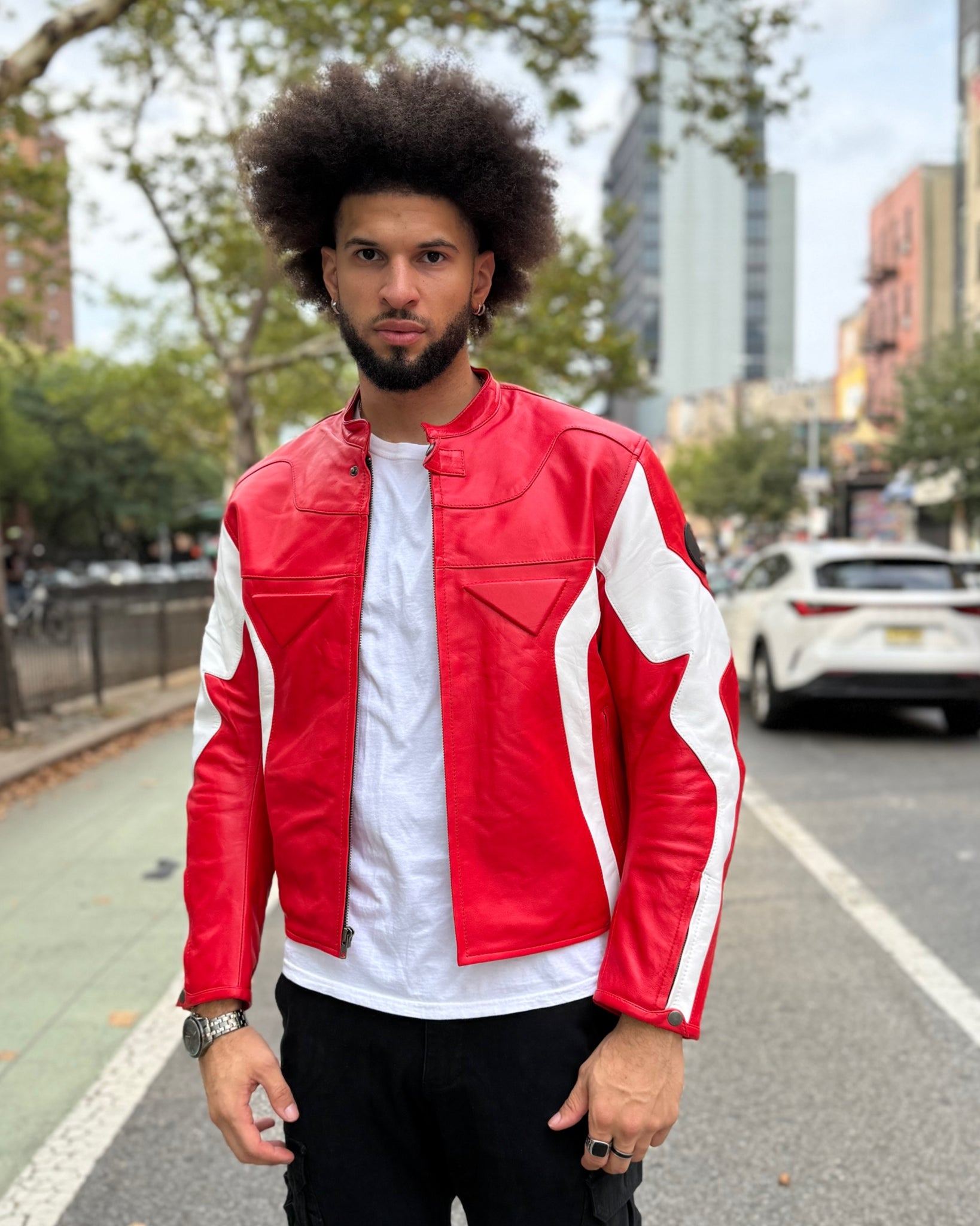 MEN- MOTO STYLE RED & WHITE