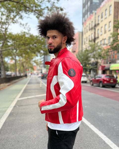 MEN- MOTO STYLE RED & WHITE