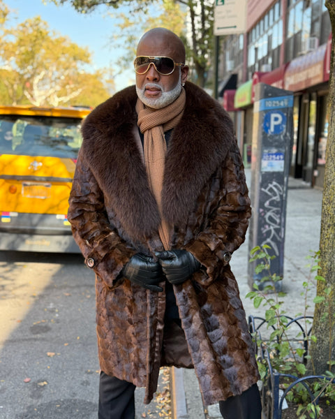 MEN MINK-  BROWN 3/4 MINK