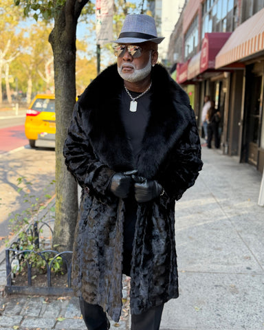 MEN MINK-  BLACK 3/4 MINK