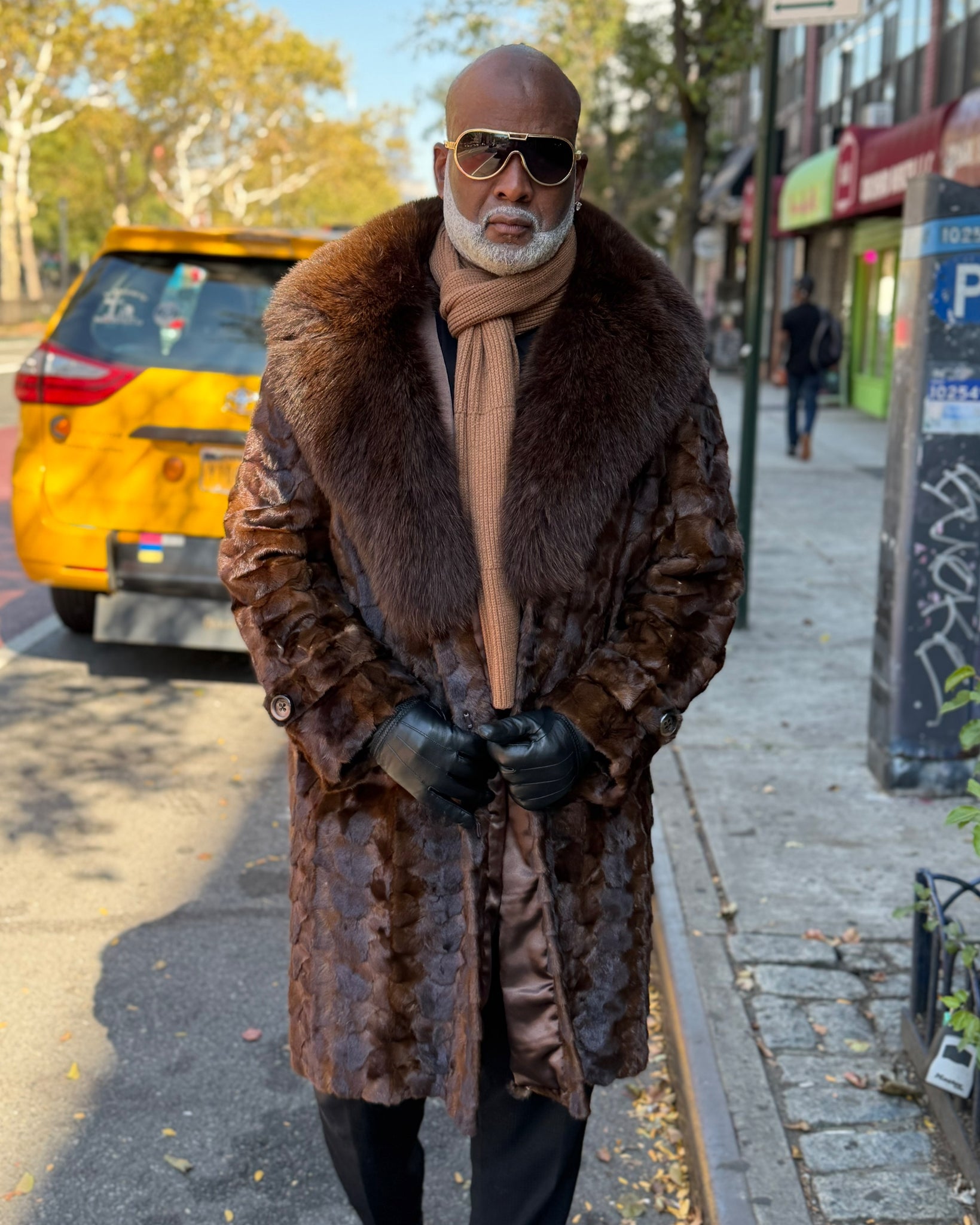 MEN MINK-  BROWN 3/4 MINK