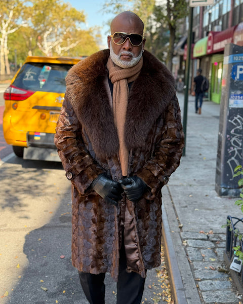 MEN MINK-  BROWN 3/4 MINK