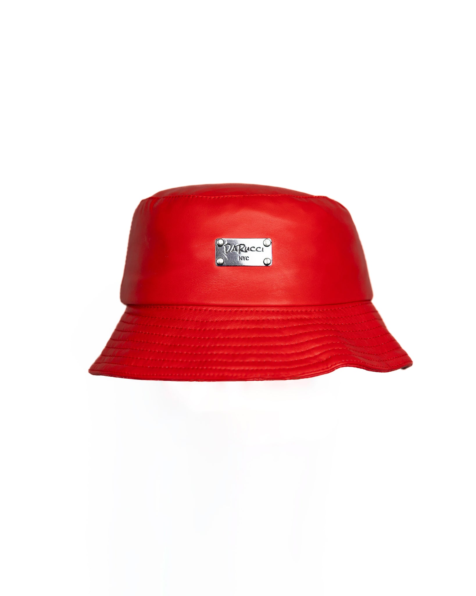 LEATHER BUCKET- RED