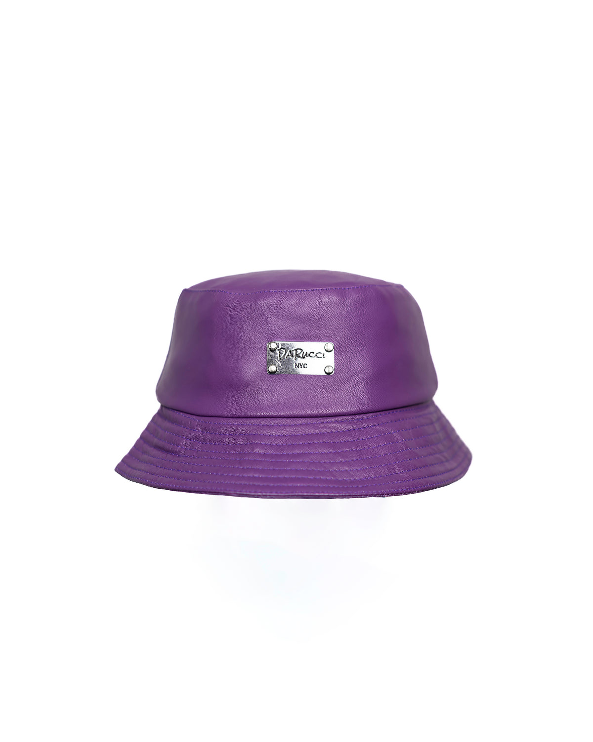 LEATHER BUCKET- PURPLE