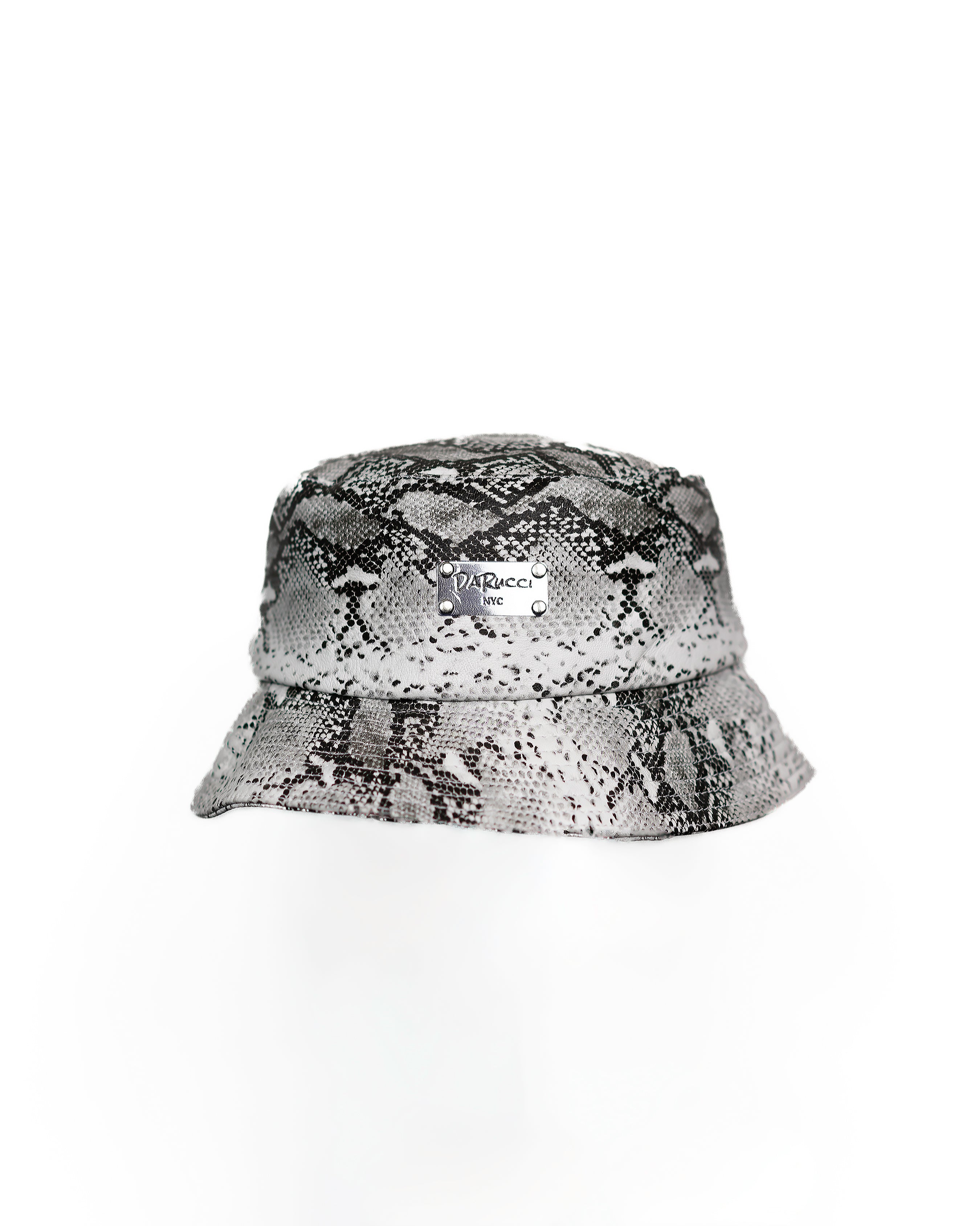 LEATHER BUCKET- SNAKE PRINT