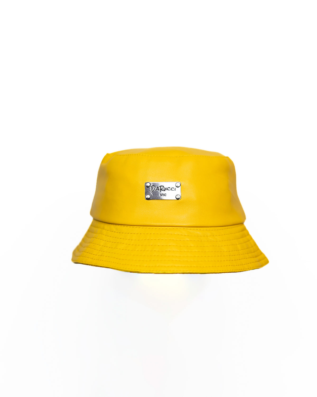 LEATHER BUCKET- YELLOW