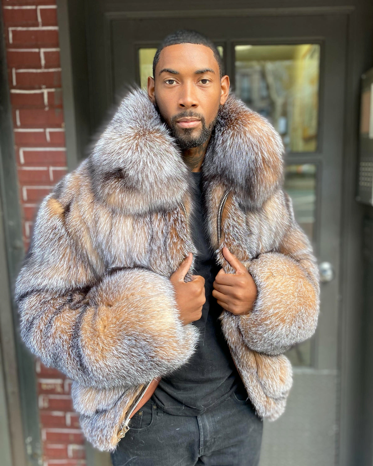 MEN -  CRYSTAL FOX FUR BOMBER