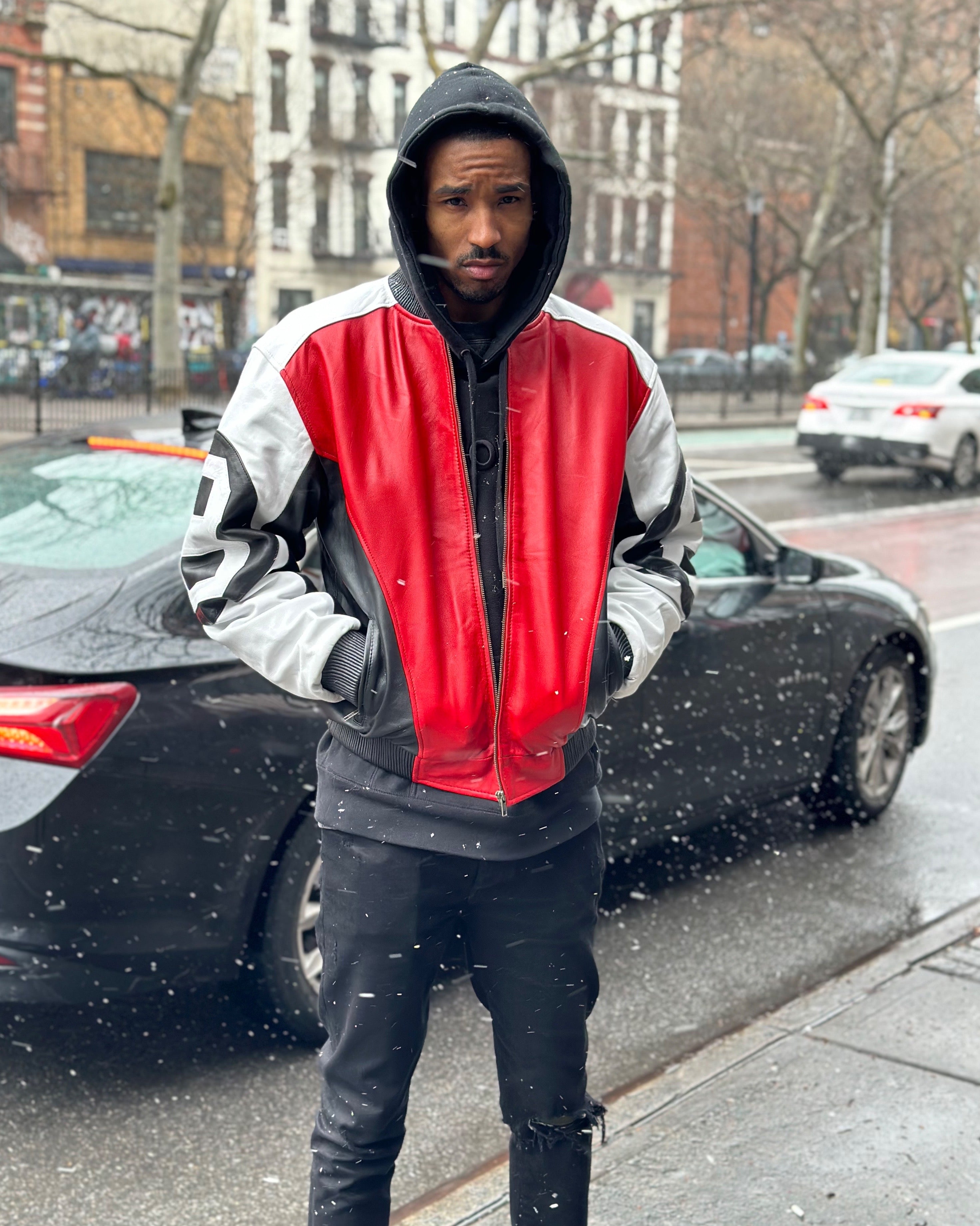 Men 8 ballball jacket | DaRucci Leather | Bomber Leather Jacket