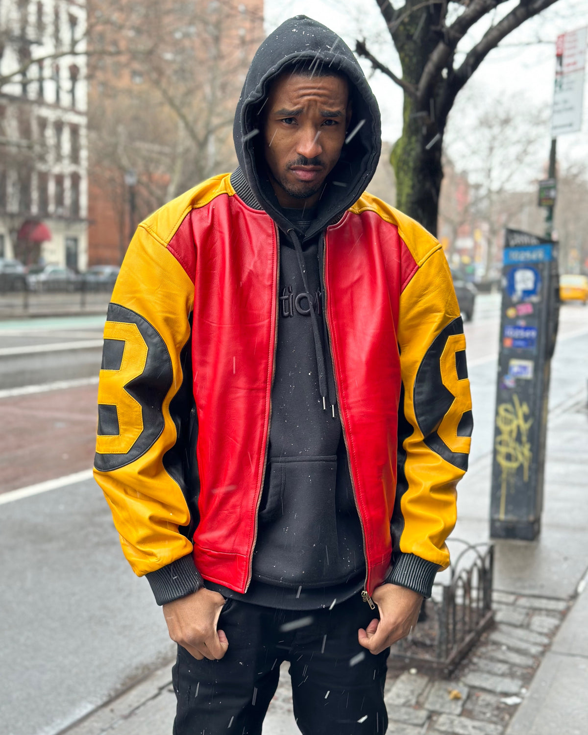 MEN 8 BALL JACKET- OLD SCHOOL MULTI COLOR