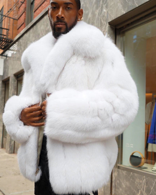 MEN -  WHITE FOX FUR BOMBER