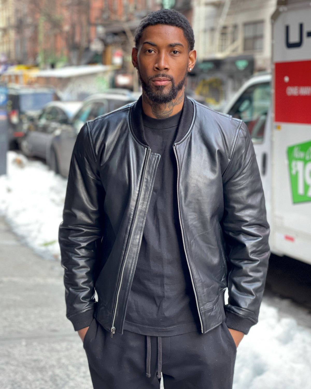 MEN LIGHT WEIGHT JACKET- BLACK