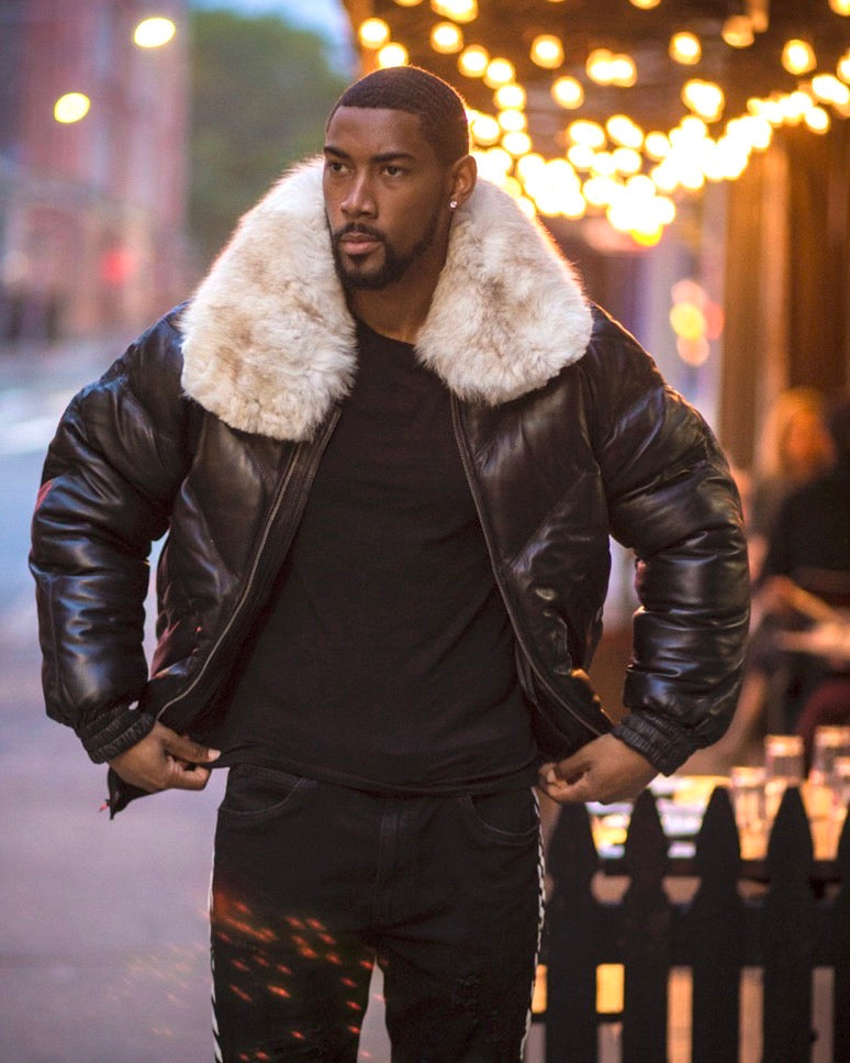 MEN V-BOMBER – DaRucci Leather