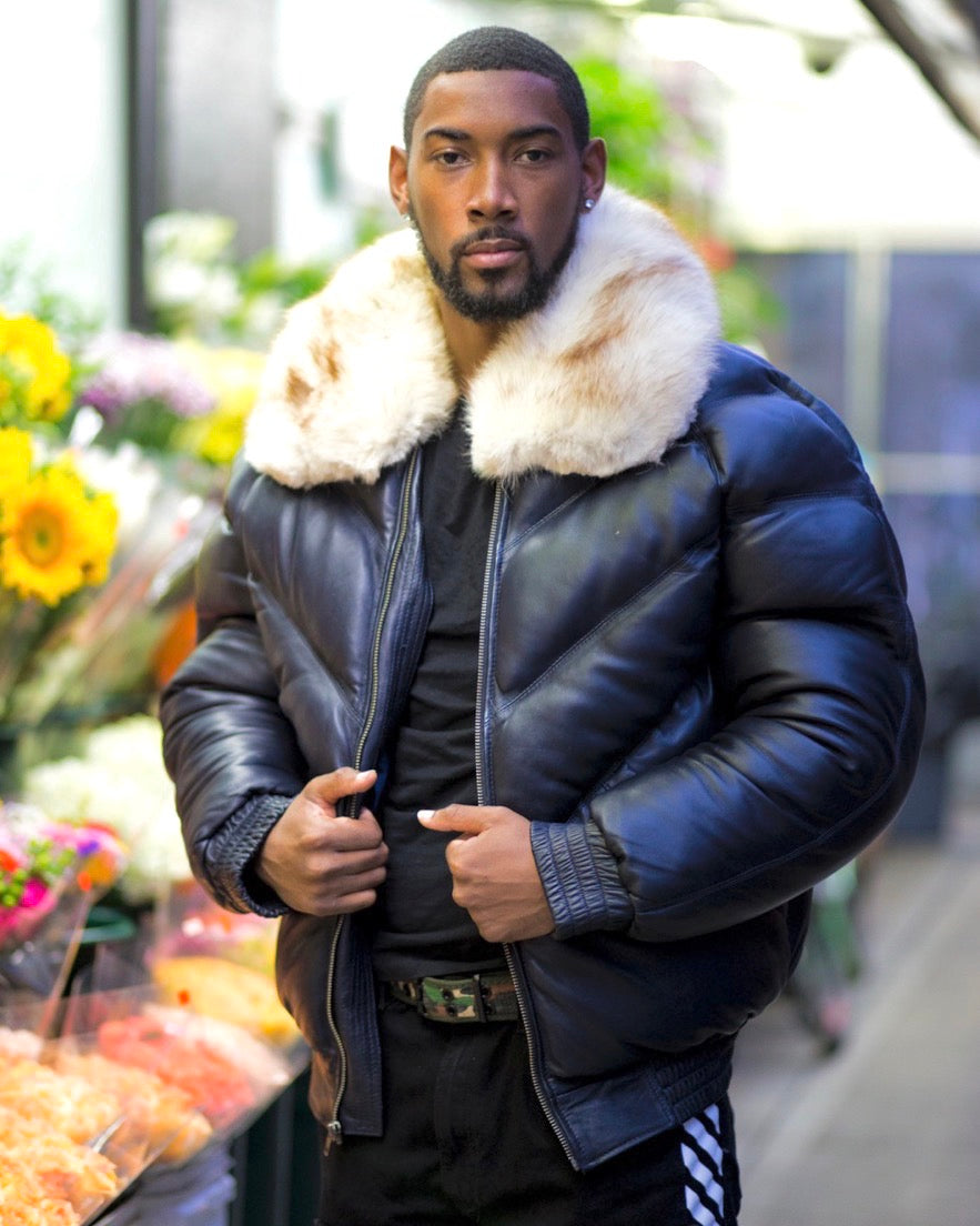 MEN V-BOMBER – DaRucci Leather